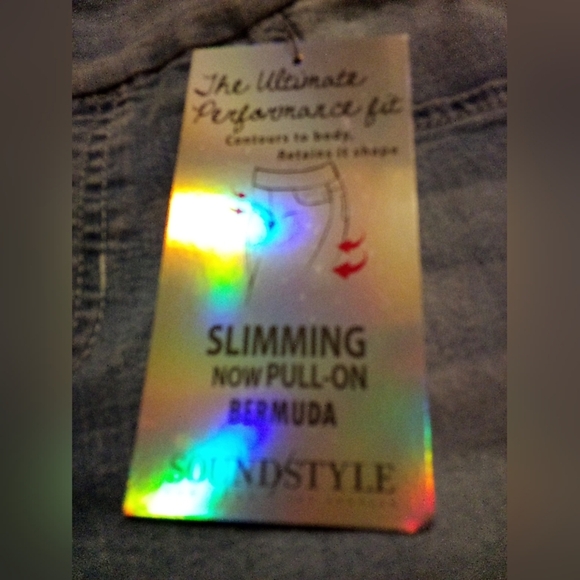 Sound Style - Pull On Slimming Bermuda Shorts W/ Comfort Stretch, Small 4-6, 1- - Picture 9 of 12